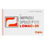 ロマック　LOMAC-20、ジェネリックプリロセック、オメプラゾール20mg　箱